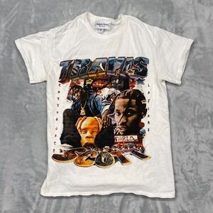 Headgear Classic T-Shirt Mens S White Travis Scott Graphic Short Sleeve Pullover